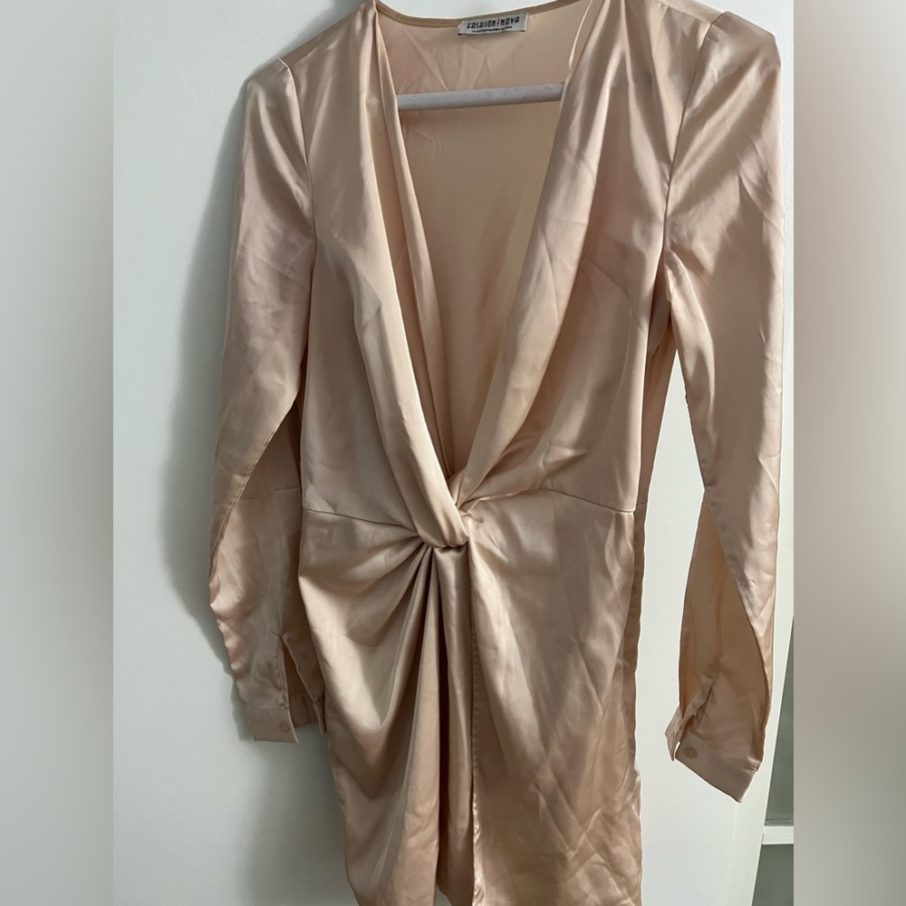 Satin fashion nova dress